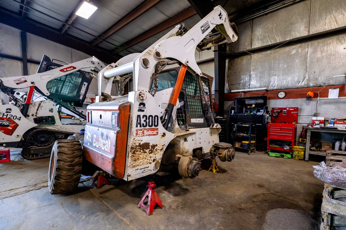 Bobcat being worked on