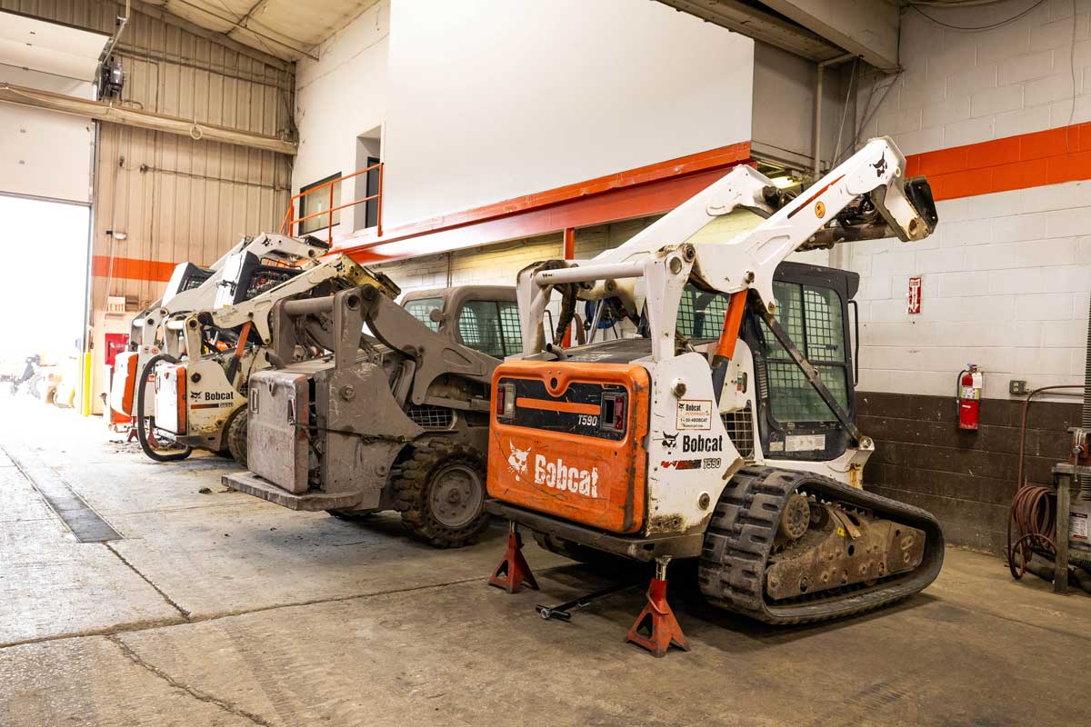 Bobcat being worked on