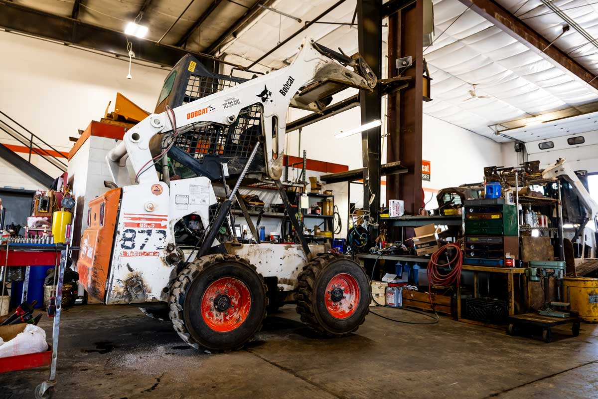 Bobcat being worked on